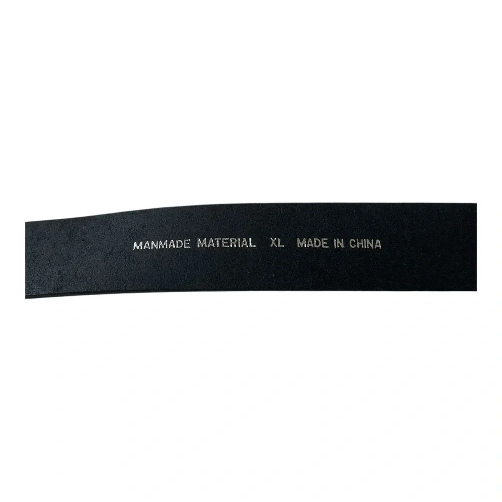 Retro Rainbow Rhinestone Buckle Black Belt XL – Statement Pride Accessory